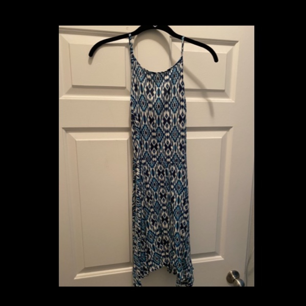 Blue patterned dress
